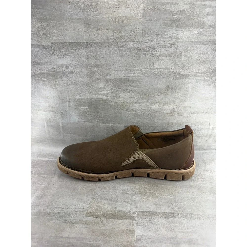 Born Men Brown Leather Slip On Loafers Comfort Shoes Size US 11 EU 44